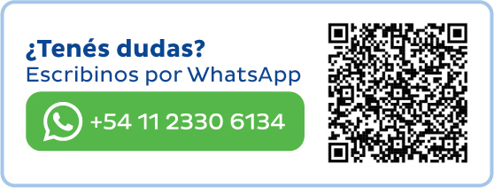 ¿Tenés dudas? Escribinos por WhatsApp 