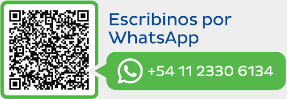 Escribinos por WhatsApp + 54 11 2330 6134