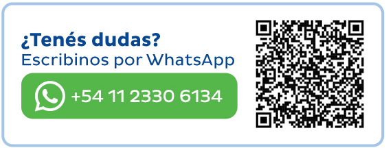 ¿Tenés dudas? Escribinos por WhatsApp